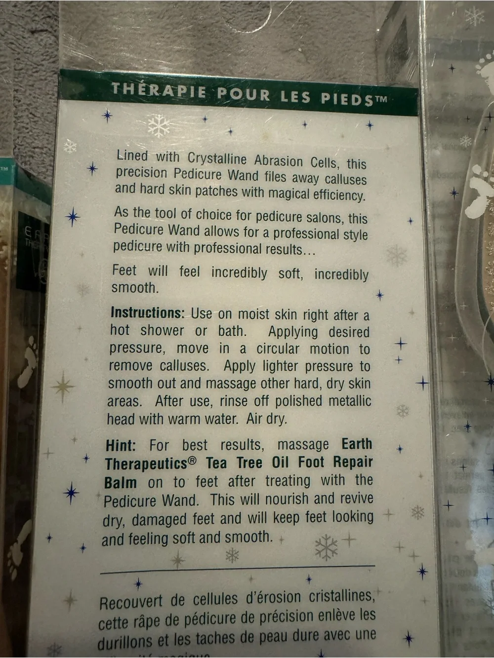 NEW Earth Therapeutics Crystalline Pedicure Wands & Pumice Stick - Picture 3 of 6